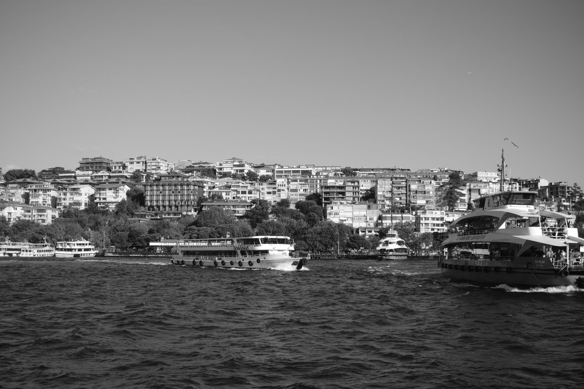 Boğaz kıyısında nostaljik İstanbul manzarası